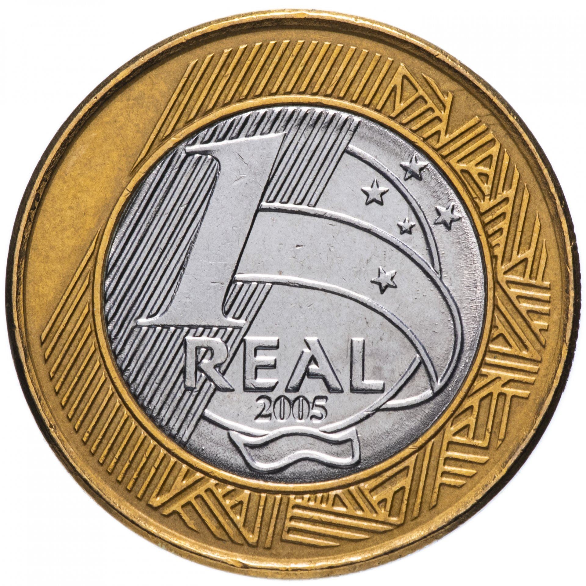 Brazil | 1 Real Coin | Central Bank | KM:668 | 2005