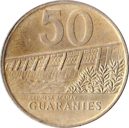 Paraguay | 50 Guaranies Coin | Marshal José Félix Estigarribia | Km:191 | 1992