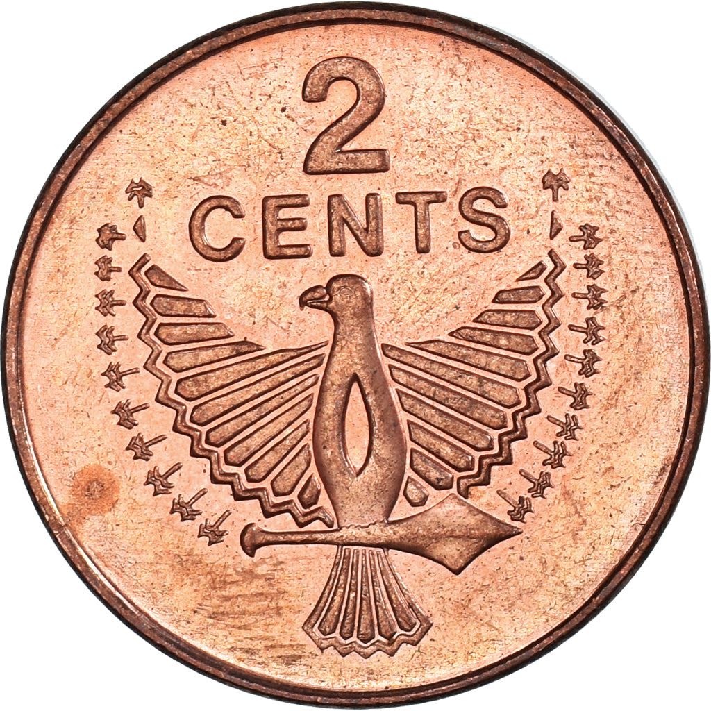 Salomonöarna | 2 Cents Mynt | Elizabeth II | Örnens Ande | Km:25 | 1987 - 2006