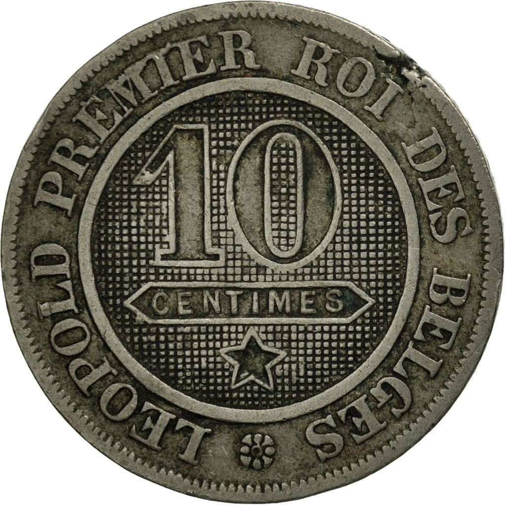 Belgique | Pièce de 10 centimes | Léopold Ier | Cupronickel | KM : 22 | 1861-1864