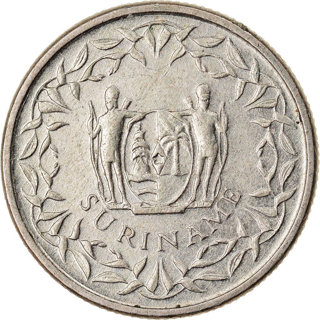 Suriname | 10 Cents Coin | Wreath | Natives | Km:13A | 1987 - 2021