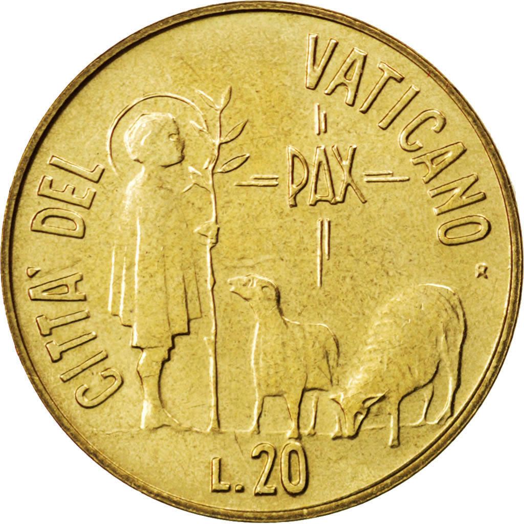 Vatican City | 20 Lire Coin | Shepherd | Km:178 | 1984