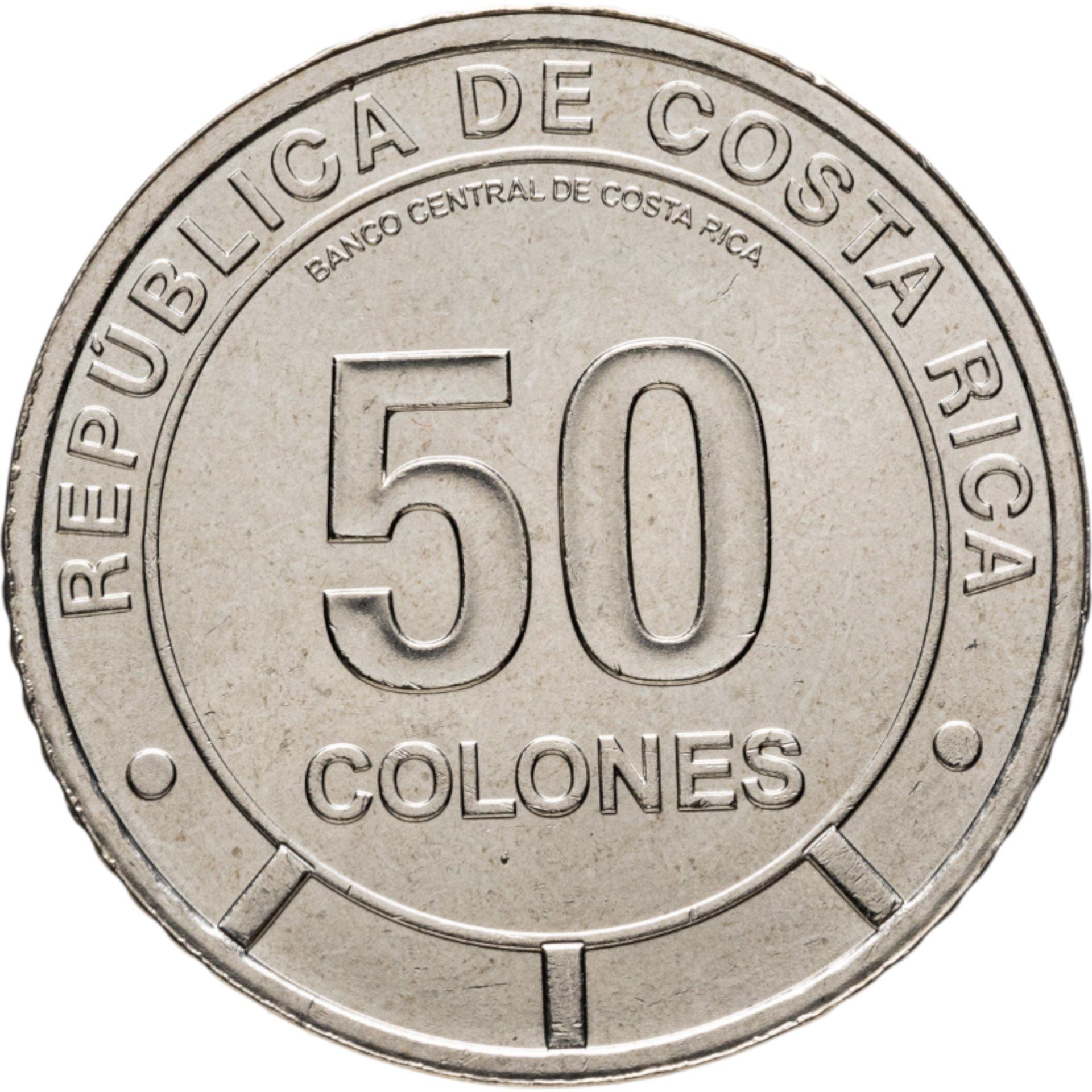 Costa Rica | 50 Colones Mønt | Menelaus blå morpho | KM:249 | 2023