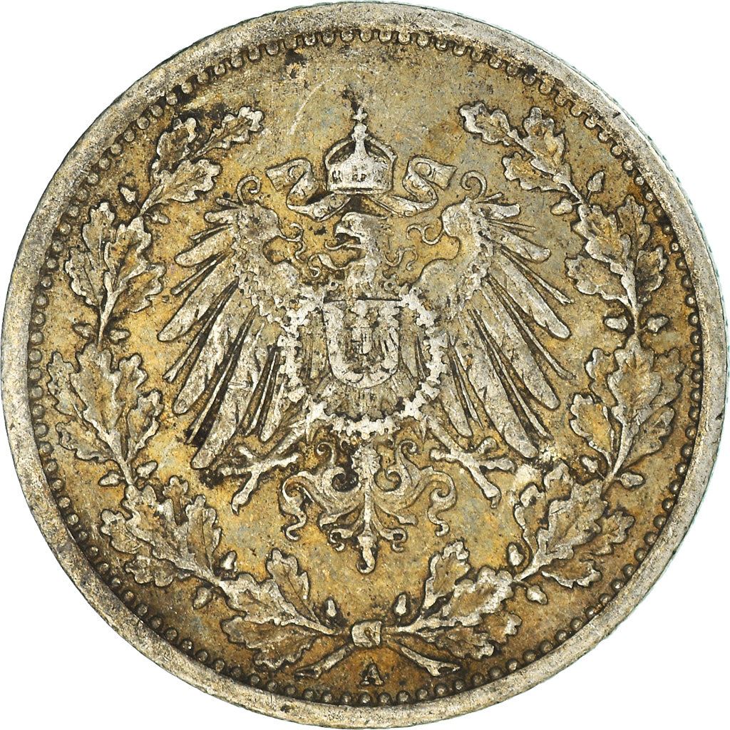 German Empire 1/2 Mark Coin | Deutsches Reich | Wilhelm II | Type 2 | KM17 | 1905 - 1919