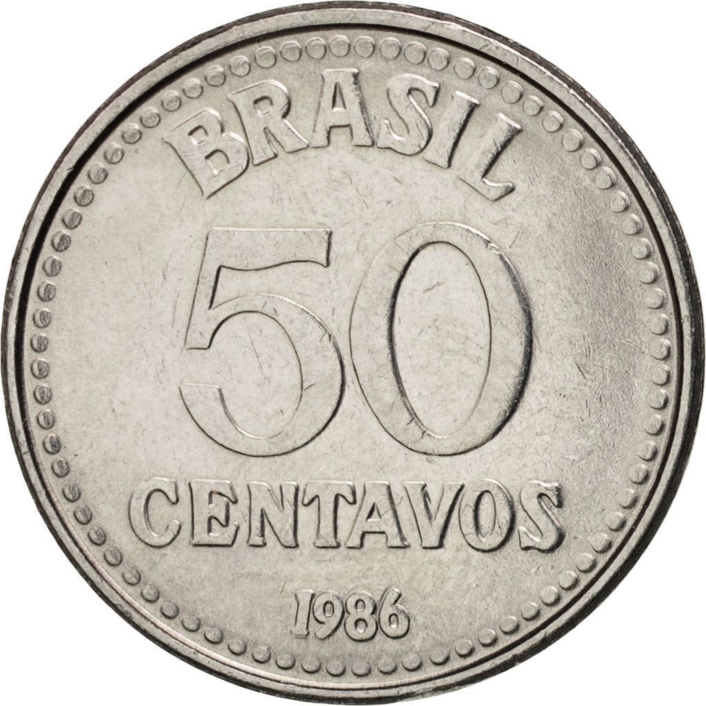 Brasilien | 50 Centavos Mønt | Stjerne | Km:604 | 1986 - 1988