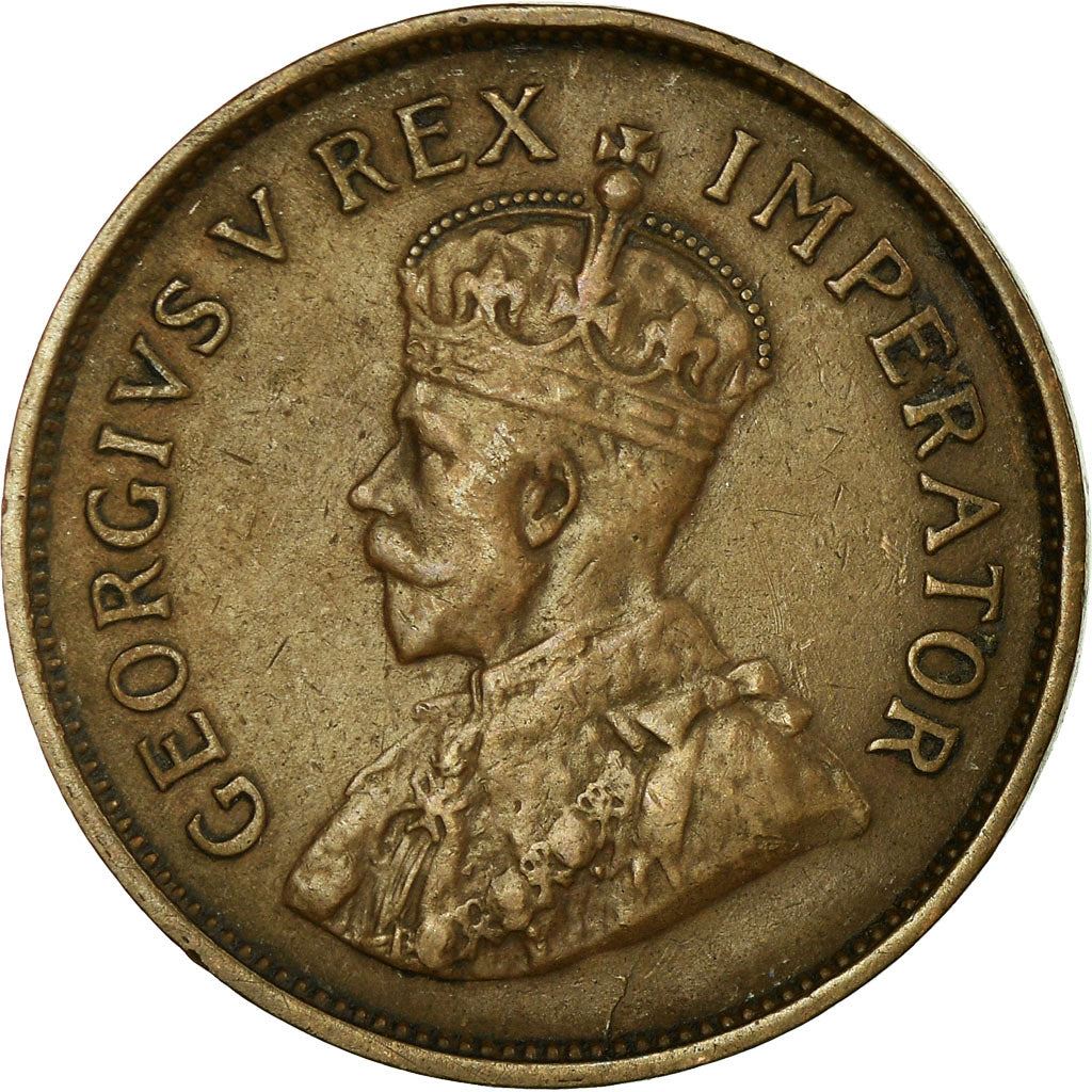 South Africa | 1/2 Penny Coin | George V | Ship | Drommedaris | Km:13.3 | 1932 - 1936
