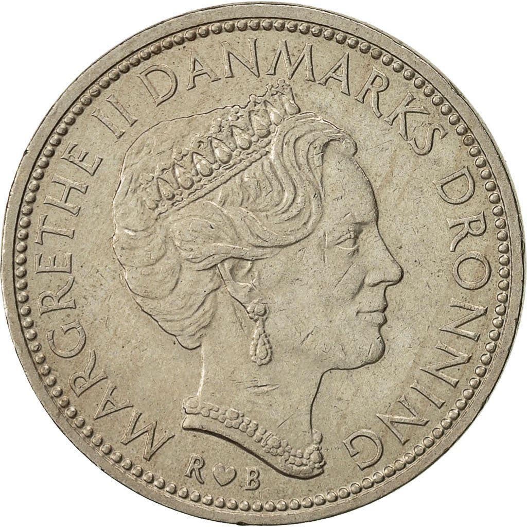 Denmark | 10 Kroner Coin | Margrethe II | Km:864 | 1979 - 1988