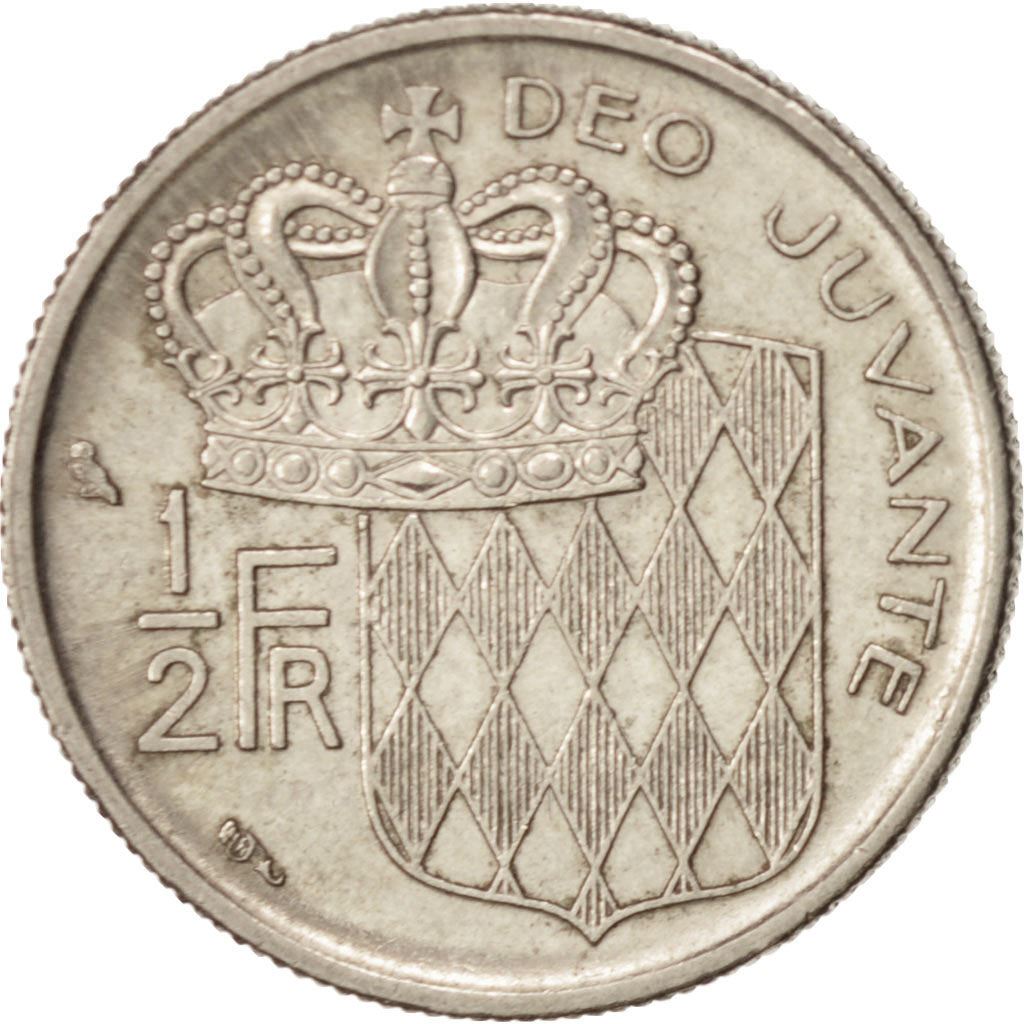 Monaco | 1/2 Franc Coin | Rainier III | Km:145 | 1965 - 1995