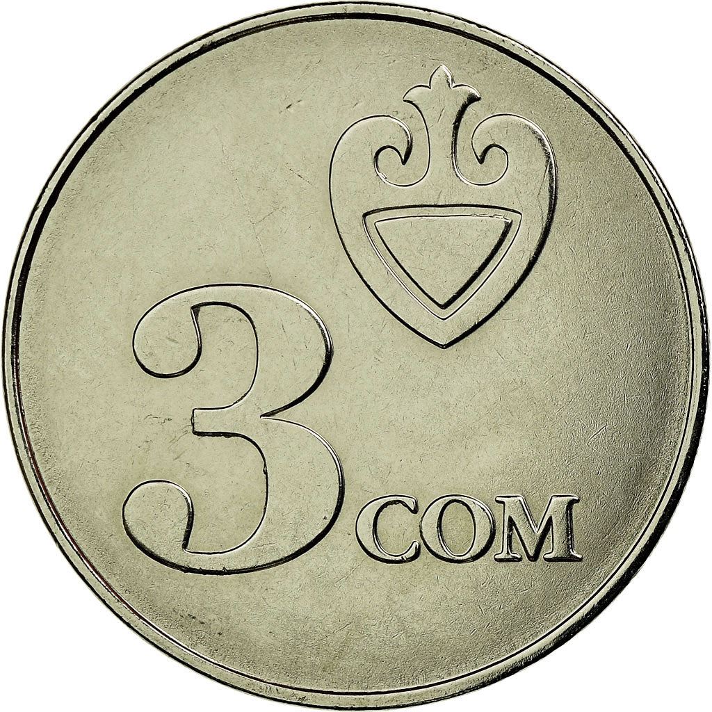 Kyrgyzstan 3 Som Coin | Falcon | Kookor | KM15 | 2008