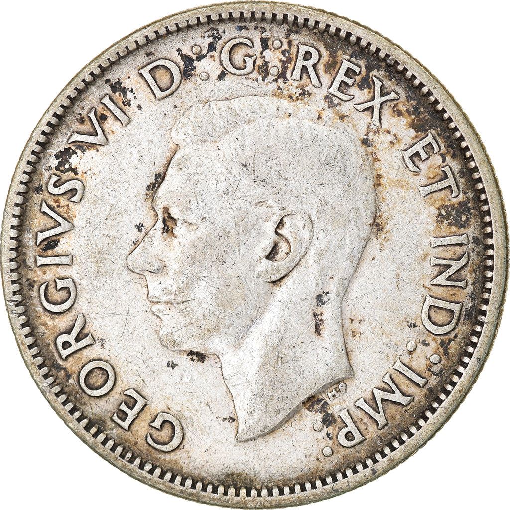 Canada 25 Cents Coin | King George VI | Reindeer | KM35 | 1937 - 1947