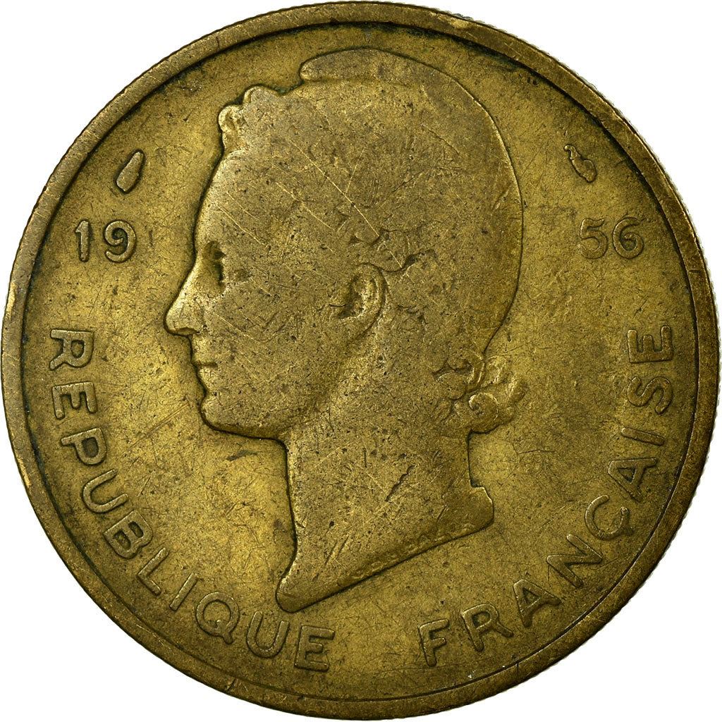 French West Africa | 25 Francs Coin | Marianne | Gazelle | Maize | Km:7 | 1956