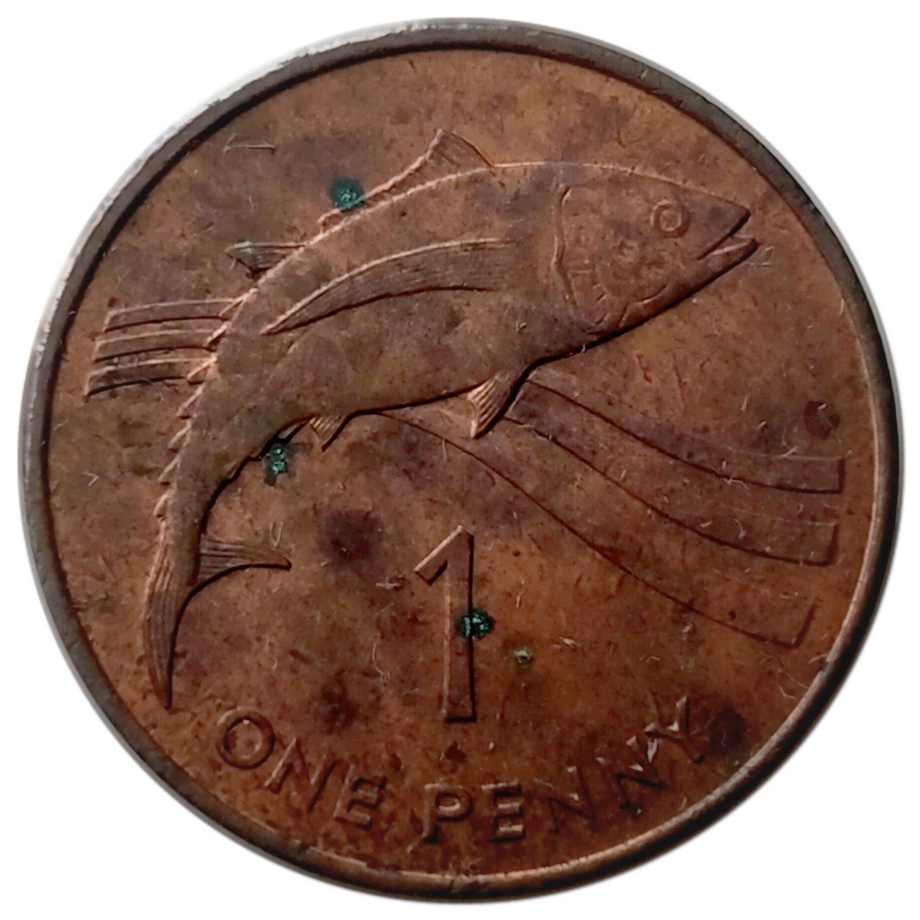 Sant'Elena e Ascensione | Moneta da 1 Penny | Elisabetta II | Tonno | KM:13 | 1991