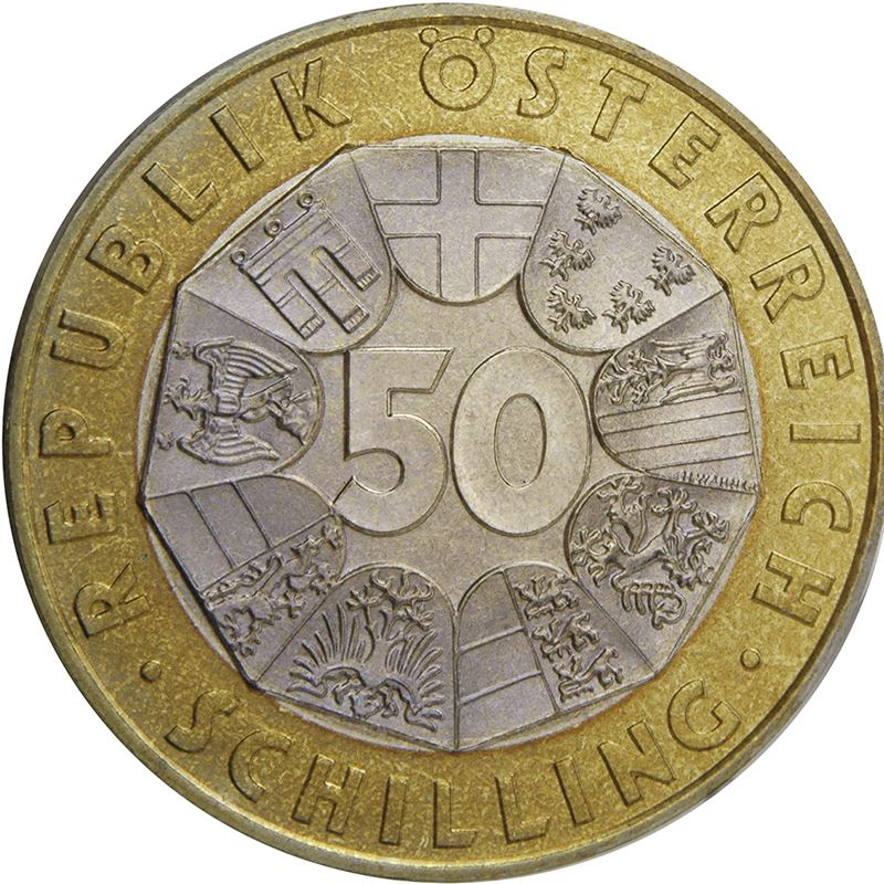 Austria 50 Schilling Coin | Johann Strauss | KM3061 | 1999