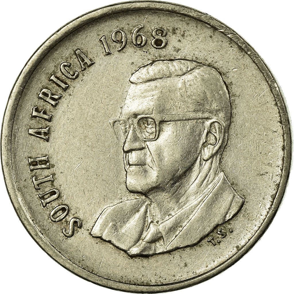 South Africa 5 Cents Coin | Charles Swart | English Legend - SOUTH AFRICA | KM76.1 | 1968