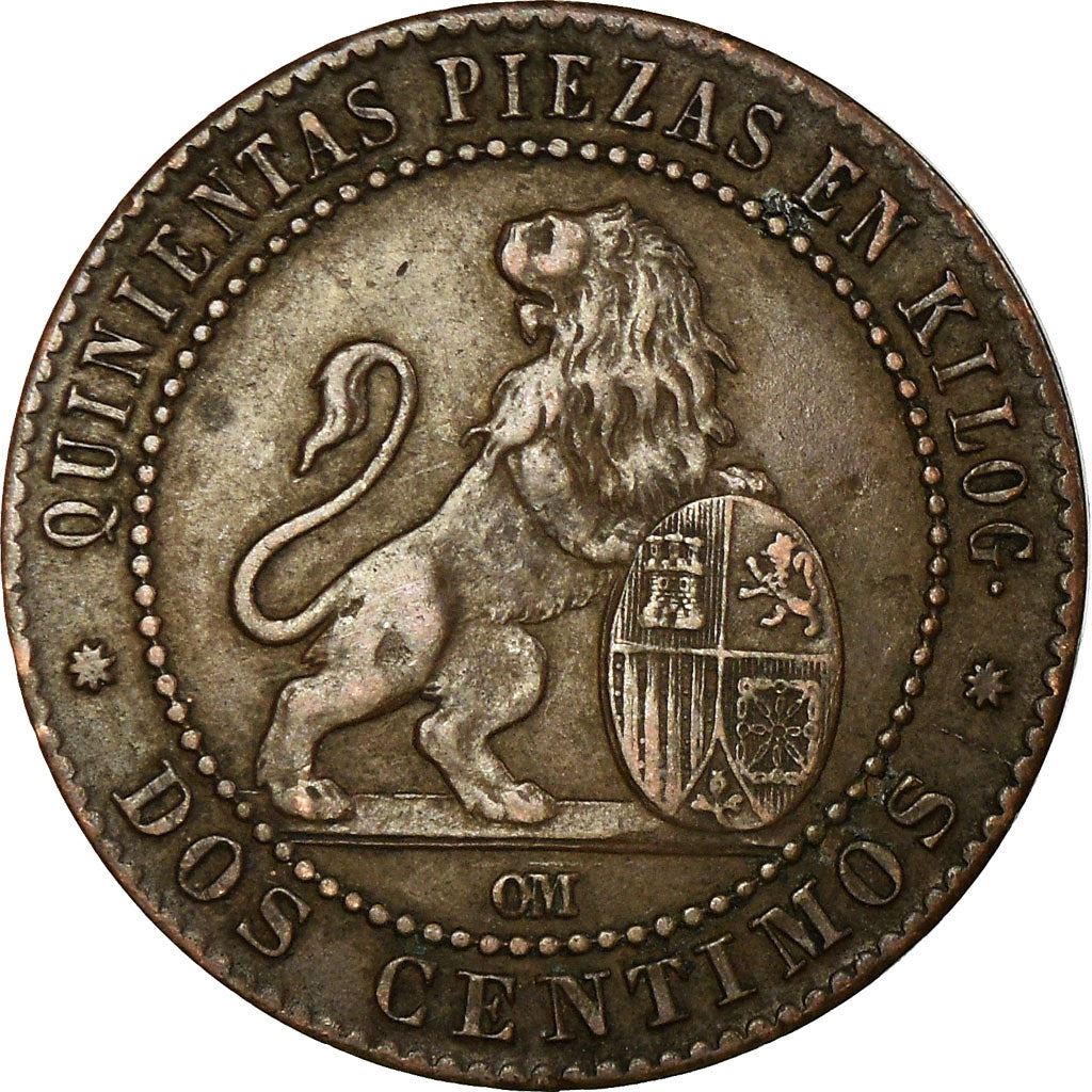 Spain 2 Centimos Coin | Provisional Government | KM661 | 1870