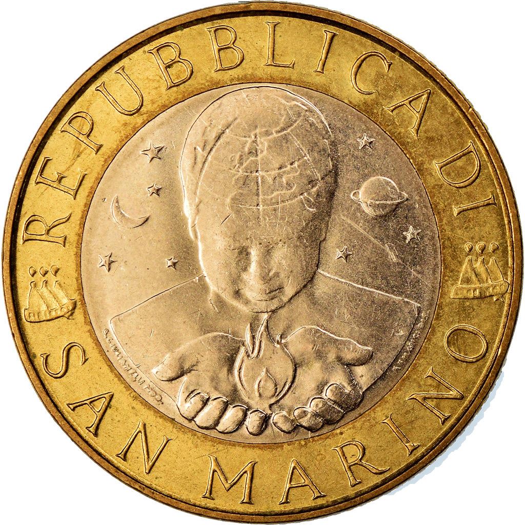 San Marino | 1000 Lire Coin | Ancient allegory | Km:395 | 1999