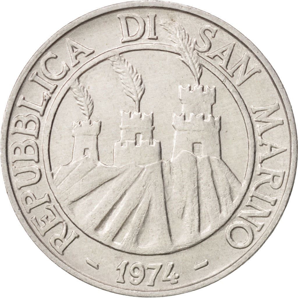 San Marino | 10 Lire Coin | FAO | Km:33 | 1974