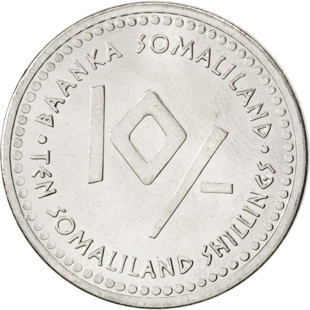 Somaliland | 10 shilling-mønt | Vandmanden | Rustfrit stål | KM:7 | 2006