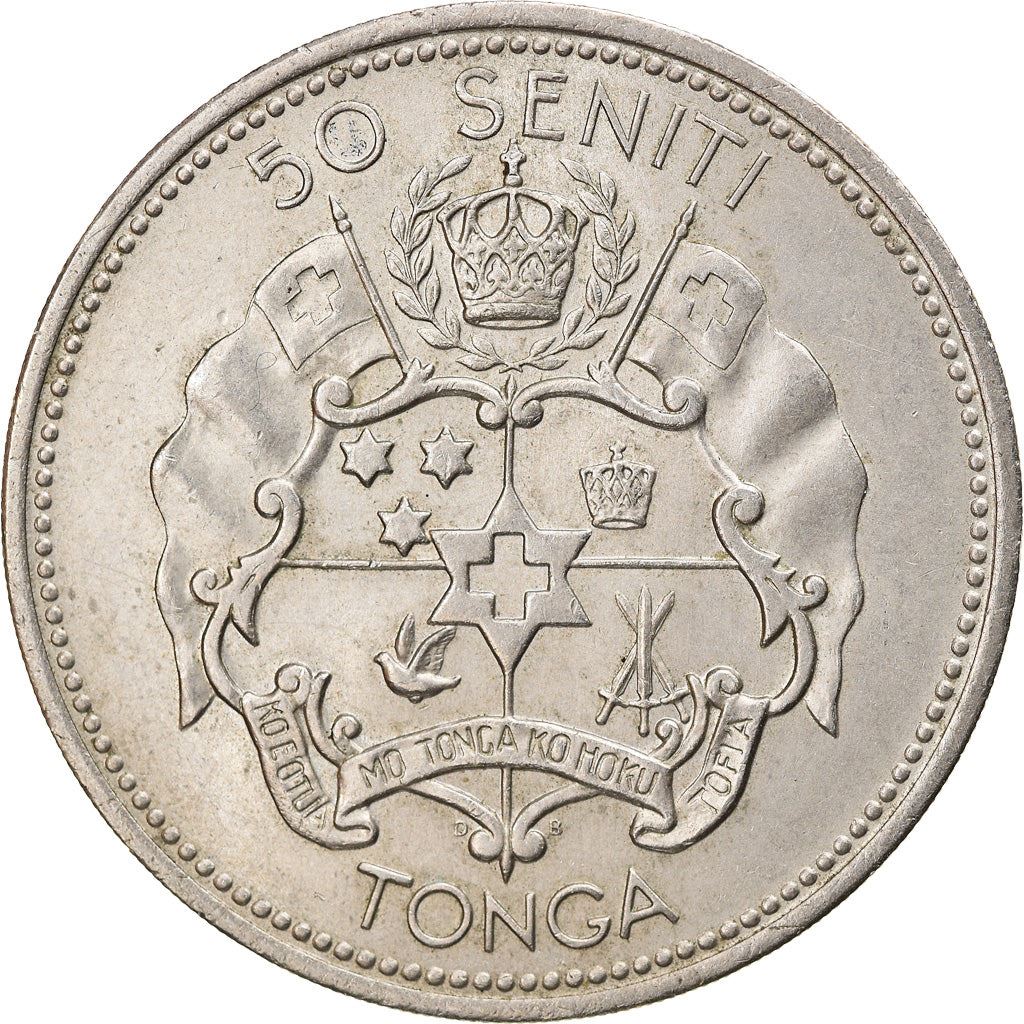 Tonga | Moneda de 50 Seniti | Reina Tupou III | Estrella | Km:9 | 1967