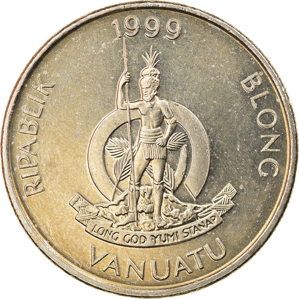Vanuatu | 10 Vatu Coin | Melanesian Warrior | Coconut Crab | Km:6 | 1983 - 2009