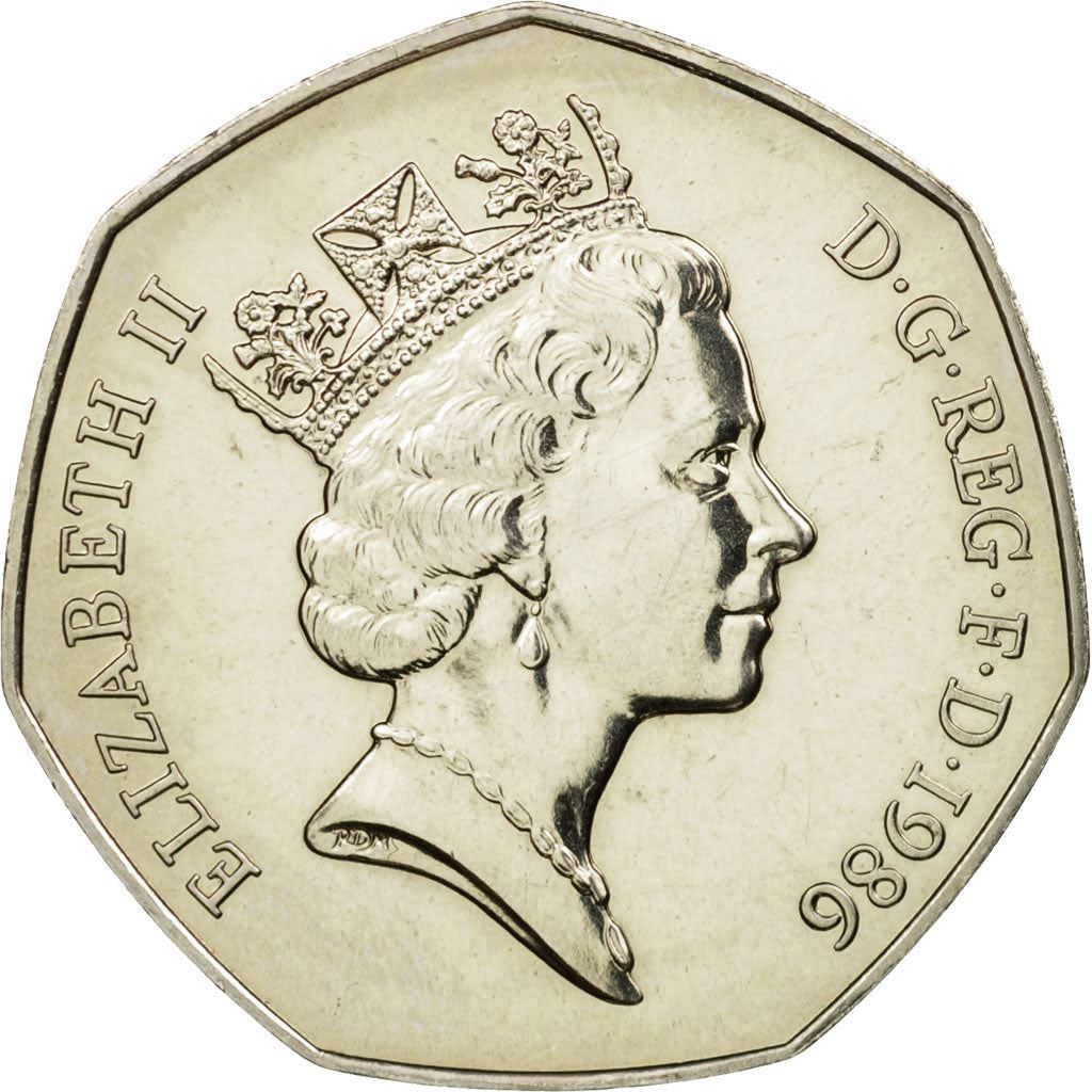 United Kingdom | 50 Pence Coin | Elizabeth II | Km:940.1 | 1985 - 1997
