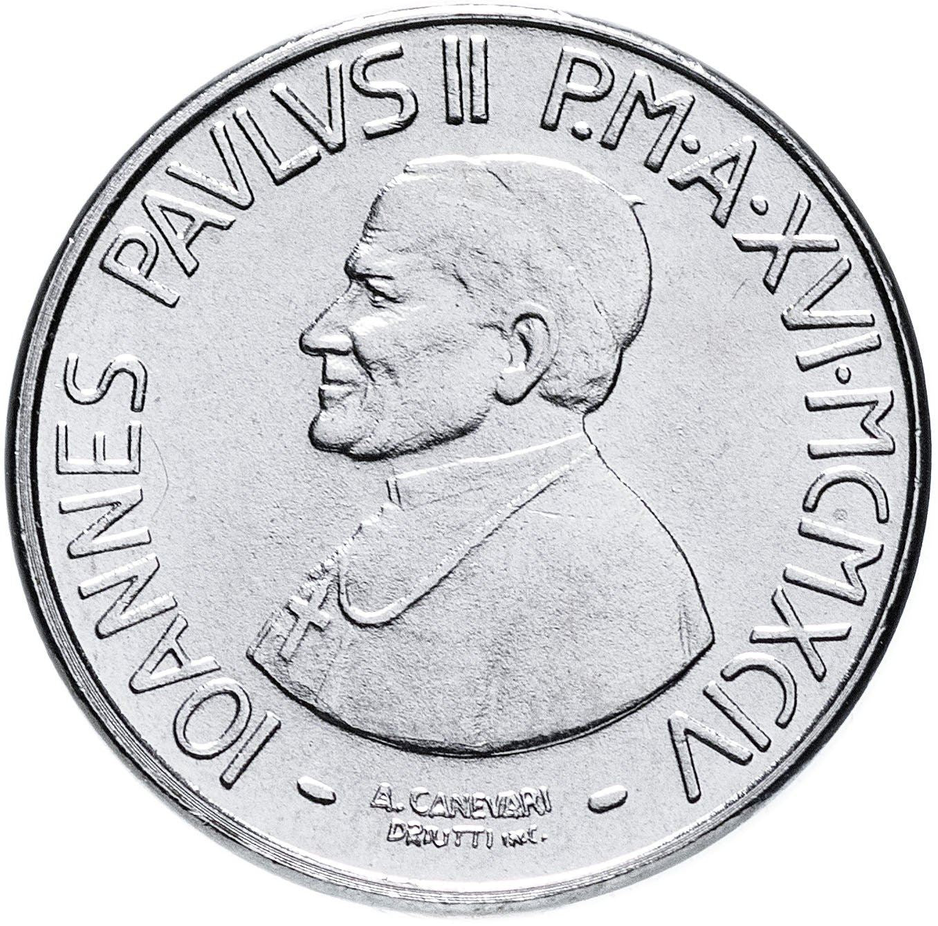 Vatican City | 50 Lire Coin | John Paul II | Km:254 | 1994