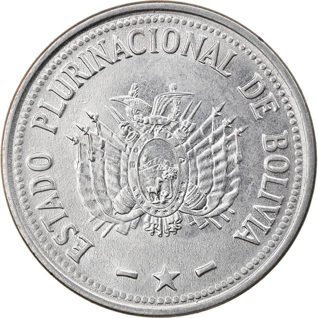 Bolivia | 50 centavos | Roestvrij staal | Wapen | KM:216 | 2010-2025