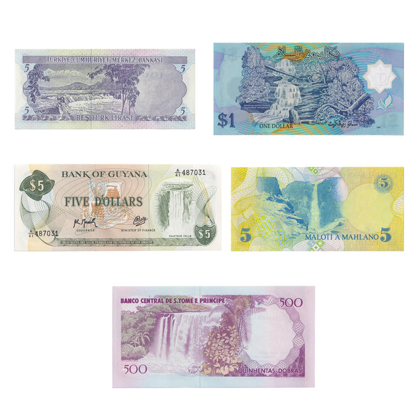 5-Banknote-Set-Waterfalls-