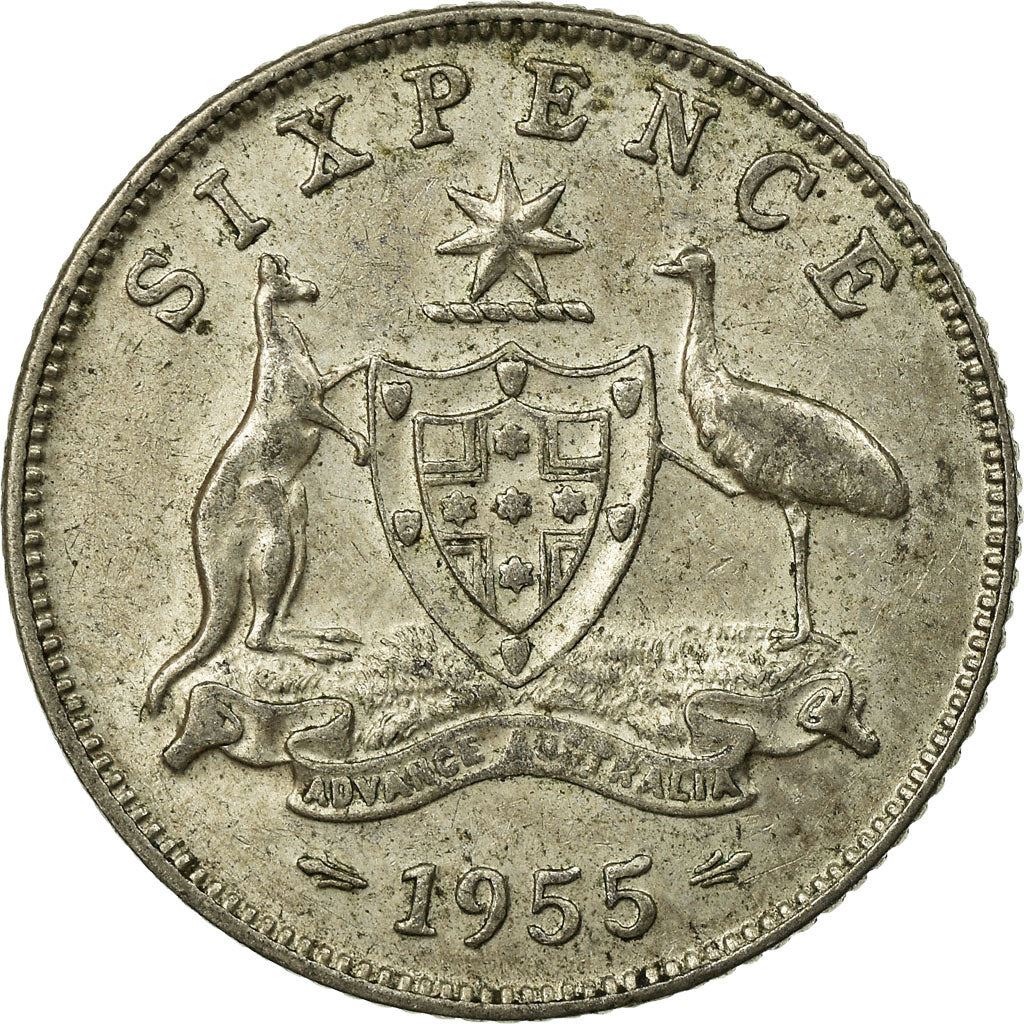 Australia | 6 Pence Coin | Elizabeth II | Km:58 | 1955 - 1963