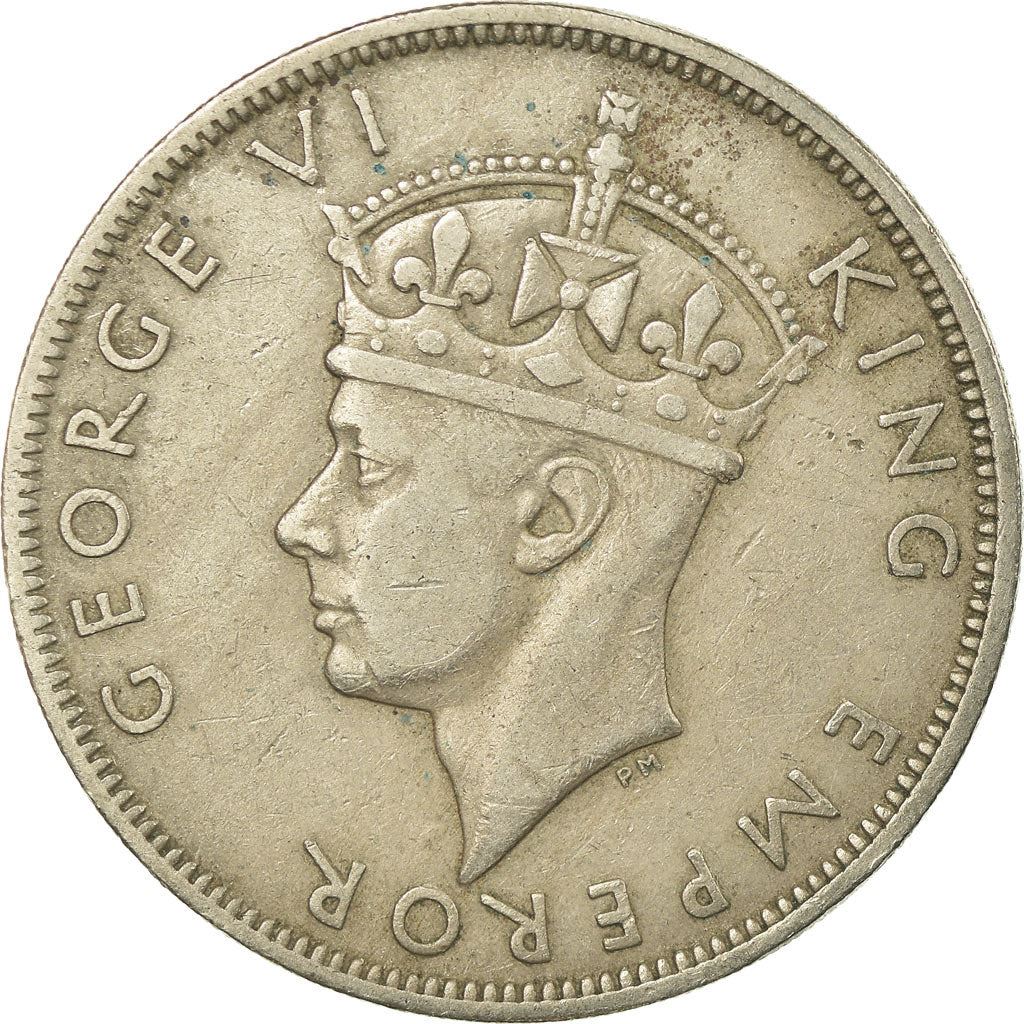 Southern Rhodesia | 1/2 Crown Coin | George VI | Shield | Crown | Pickaxe | Km:15B | 1947