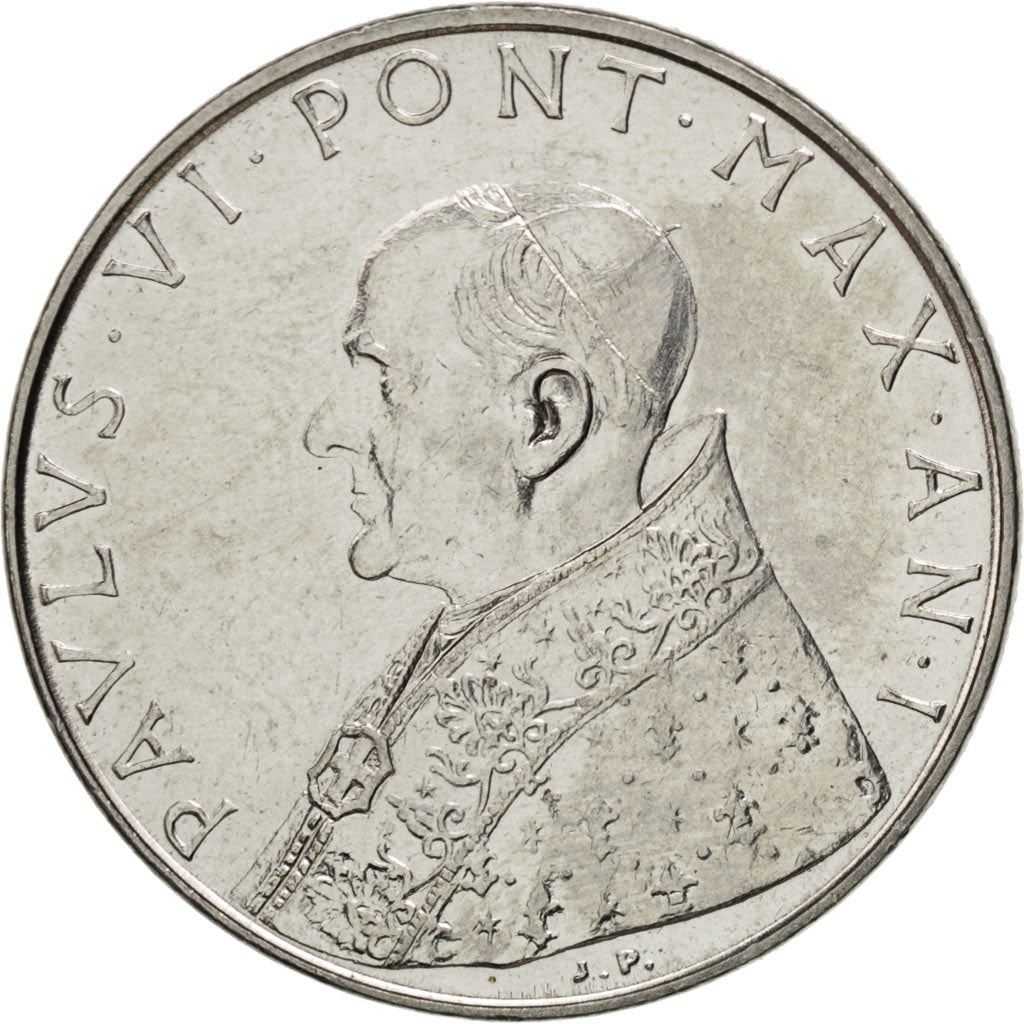 Vatican City | 100 Lire Coin | Paul VI | Km:82 | 1963 - 1965