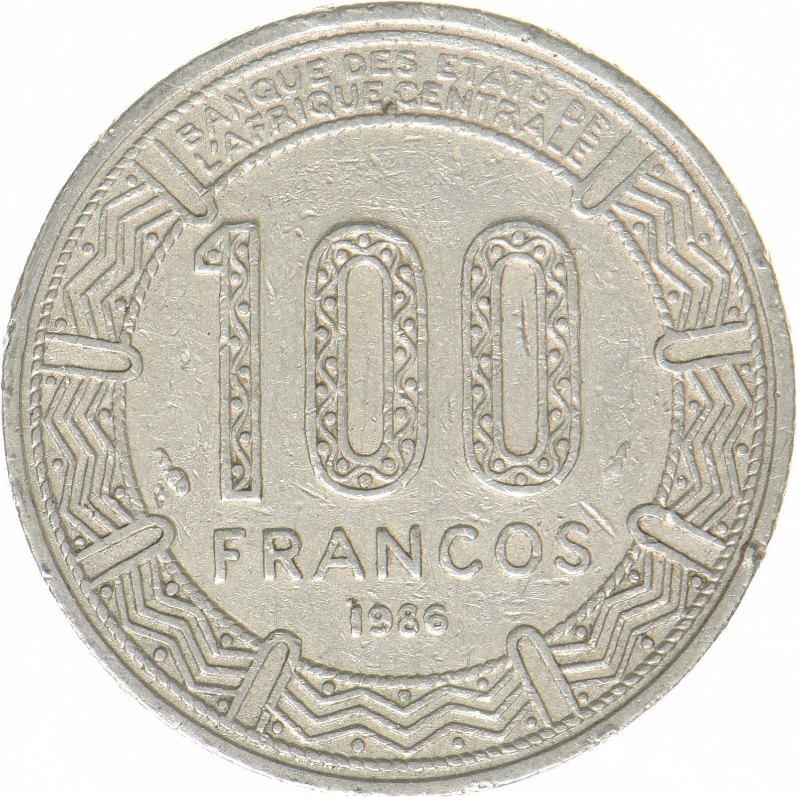 Gwinea Równikowa | Moneta 100 franków CFA | Nikiel | KM:59 | 1985–1986