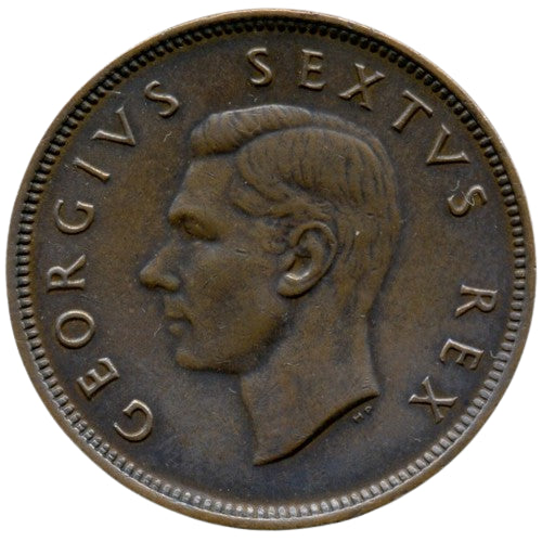 South Africa 1/2 Penny Coin | George VI | KM33.1 | 1948 - 1950