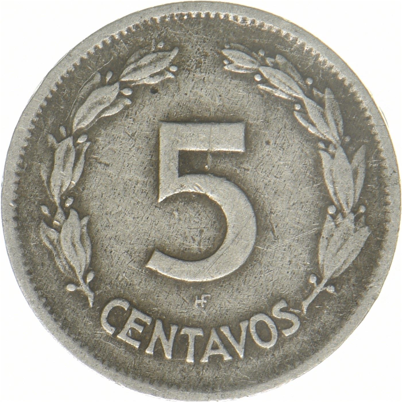 Ecuador | 5 centavos-mønt | nikkel | KM:75 | 1937