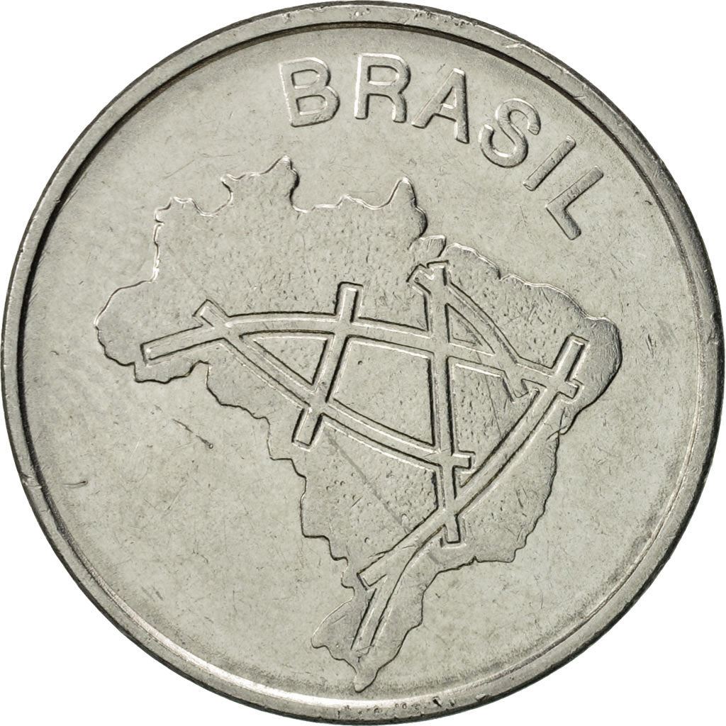 Brazil | 10 Cruzeiros Coin | Brazil's main roads | Km:592 | 1985 - 1986