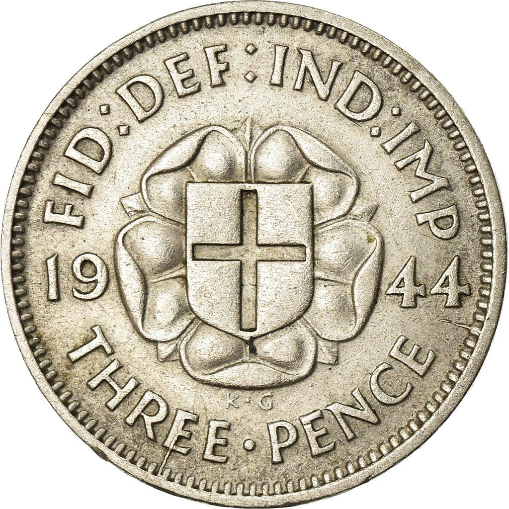 United Kingdom | 3 Pence Coin | George VI | KM:848 | 1937 - 1945