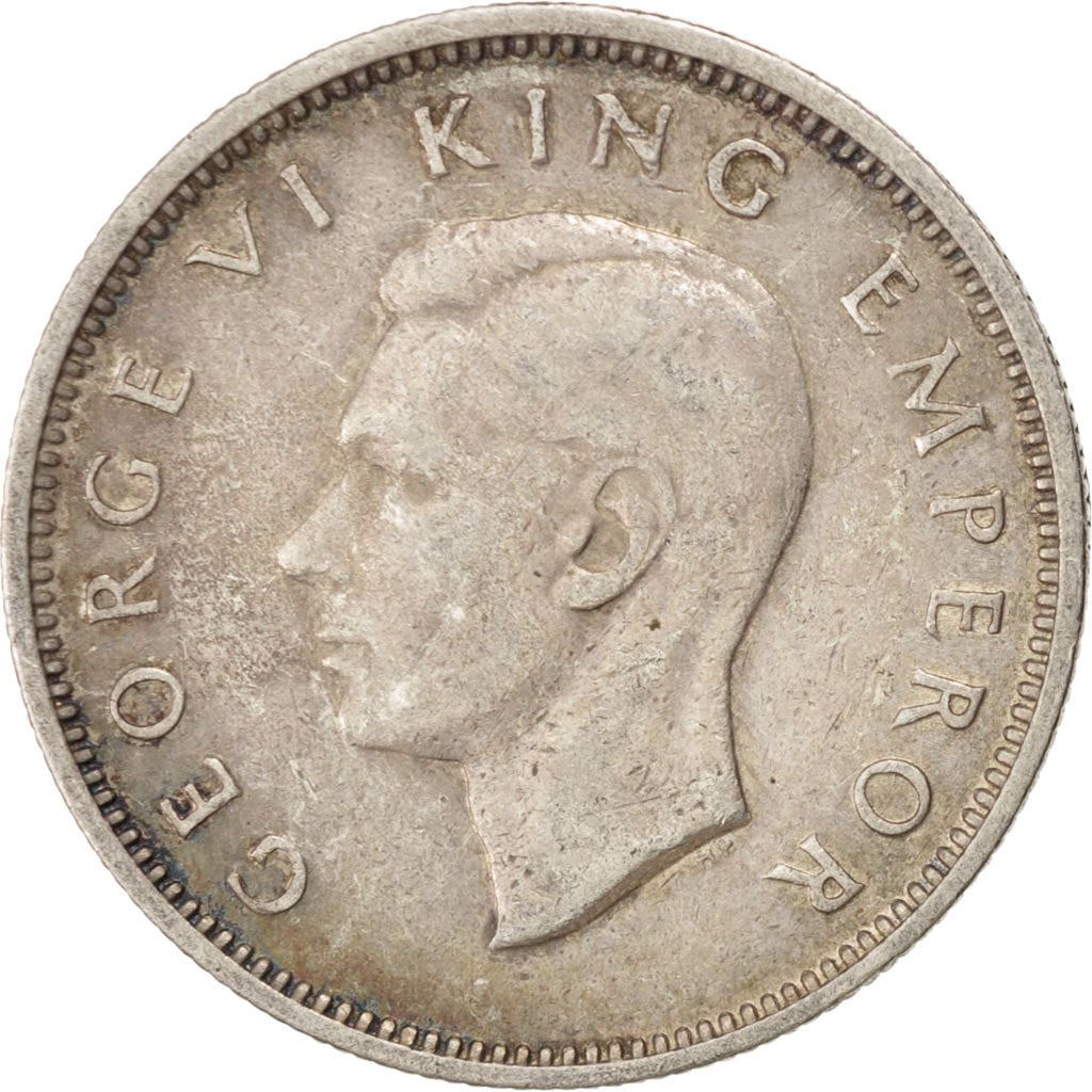 New Zealand | 1 Shilling Coin | George VI | Maori Warrior | Km:9 | 1937 - 1946