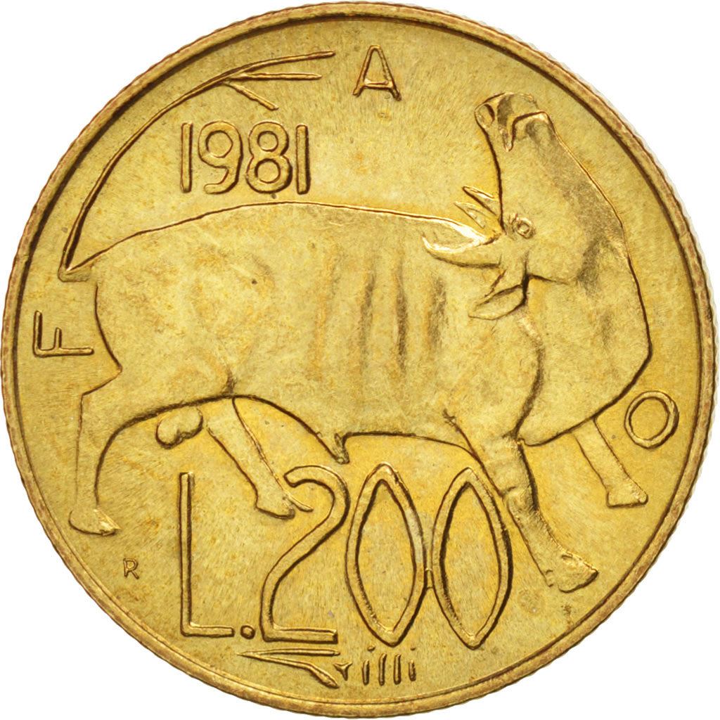 San Marino | 200 Lire Coin | FAO | Km:123 | 1981