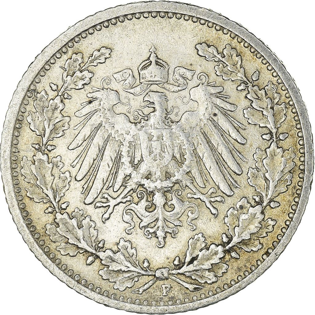 German Empire 1/2 Mark Coin | Deutsches Reich | Wilhelm II | Type 2 | KM17 | 1905 - 1919