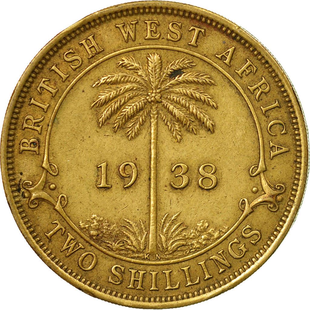 British West Africa | 2 Shillings Coin | Palm Tree | George VI | Km:24 | 1938 - 1947