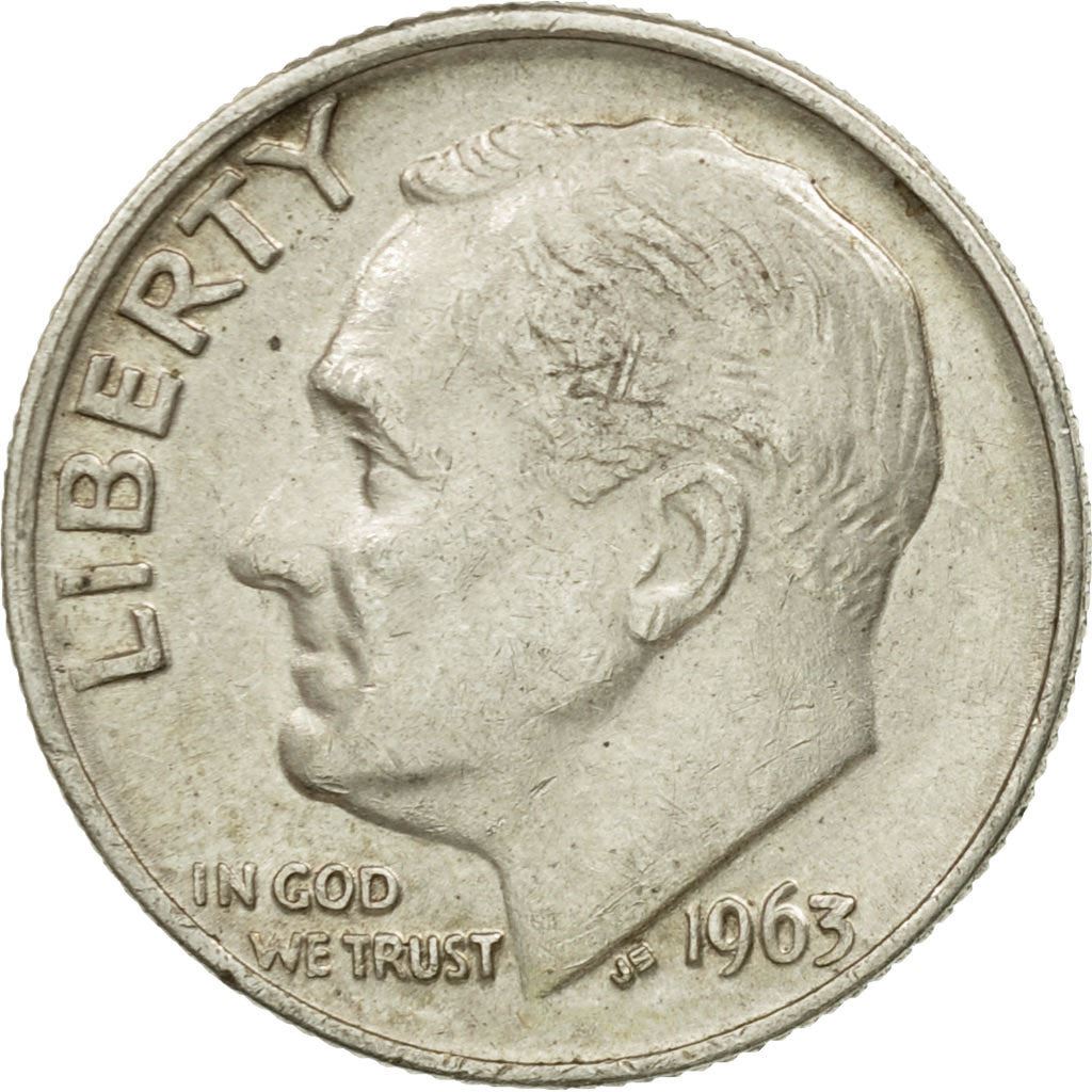 アメリカ合衆国 | 1ダイム硬貨 | フランクリン・D・ルーズベルト | KM:195 | 1946年 - 1964年