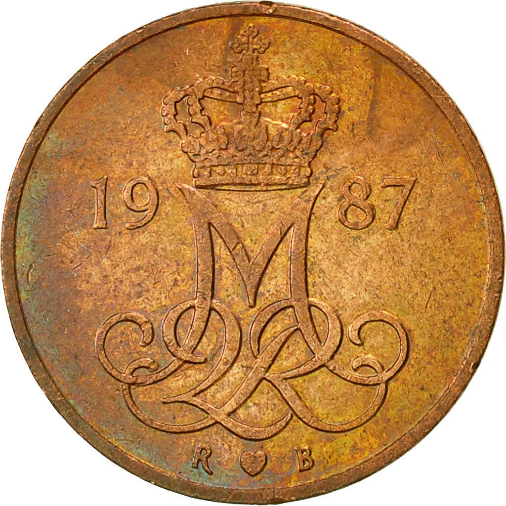 Denmark | 5 Ore Coin | Monogram | Km:859 | 1973 - 1988