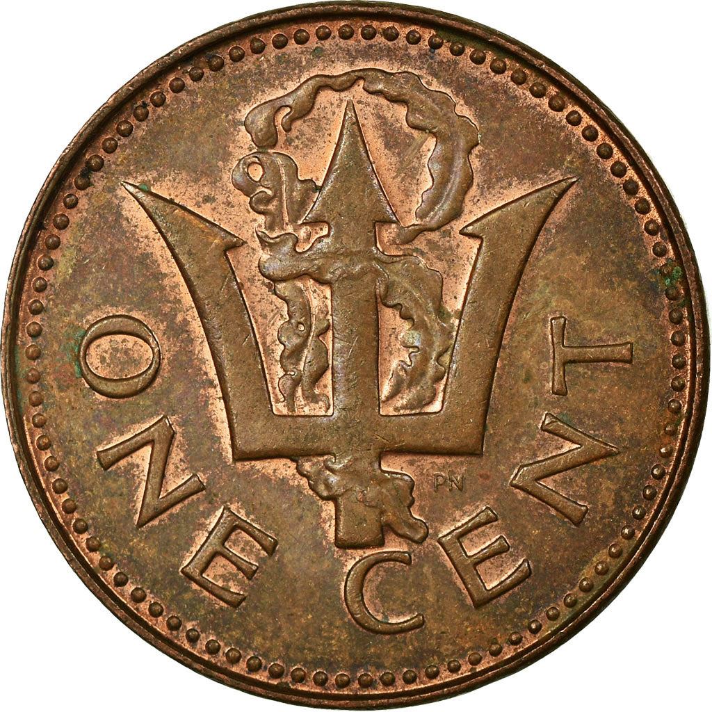 巴巴多斯 | 1分硬币 | 三叉戟 | Km:19 | 1976年