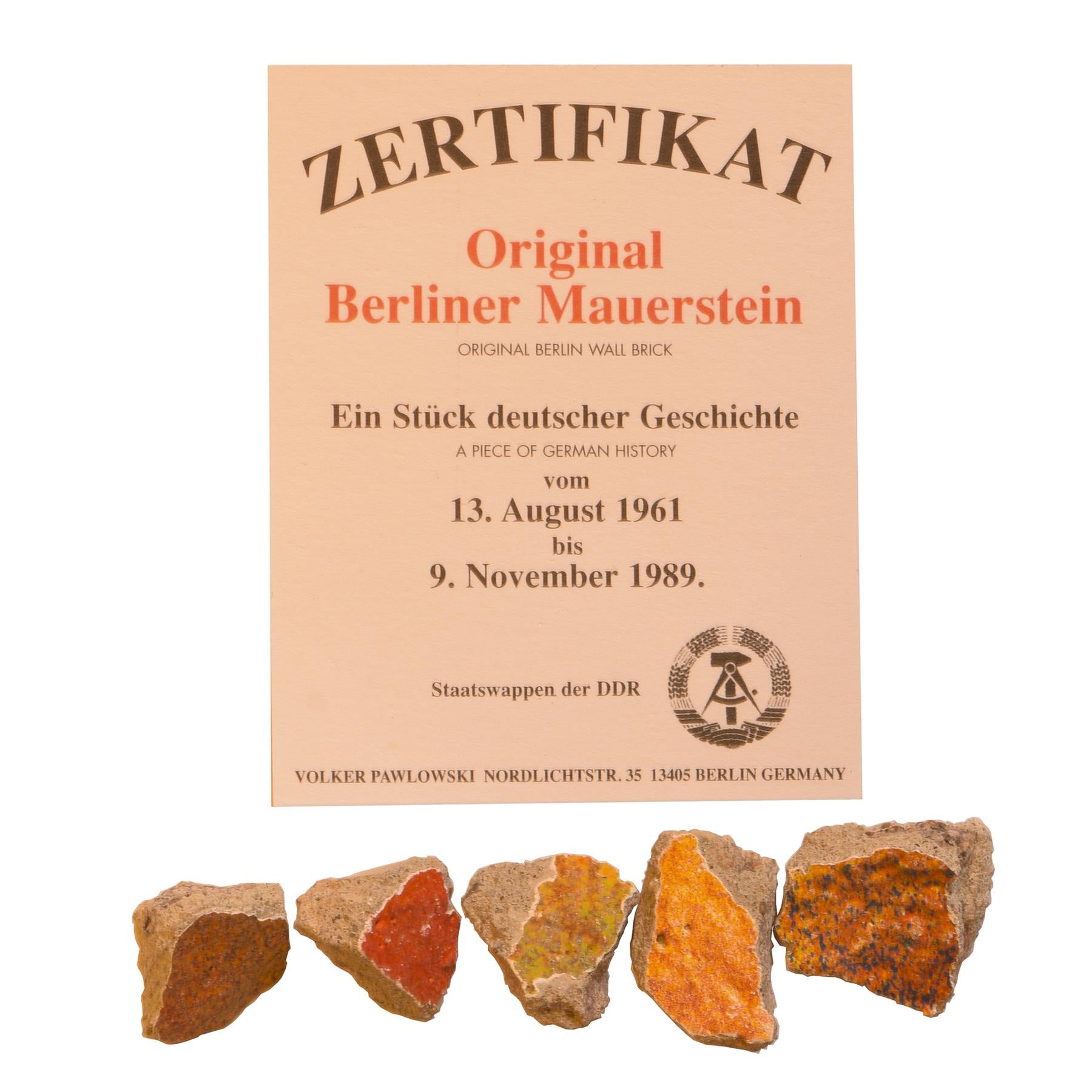 Pieces of Berlin Wall | Historical German Symbol | Concrete Fragments with Graffiti Art | 1961 - 1989