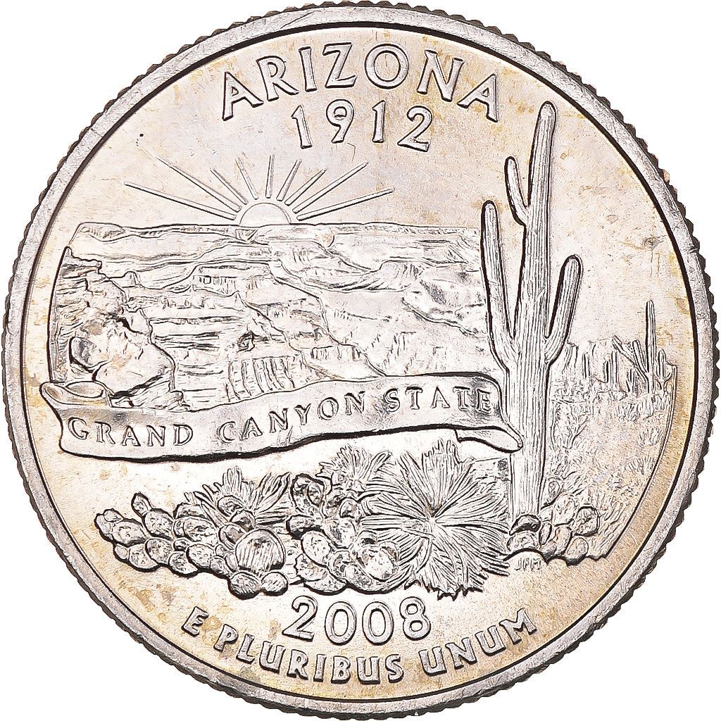 United States | 1/4 Dollar Coin | Arizona | Km:423 | 2008