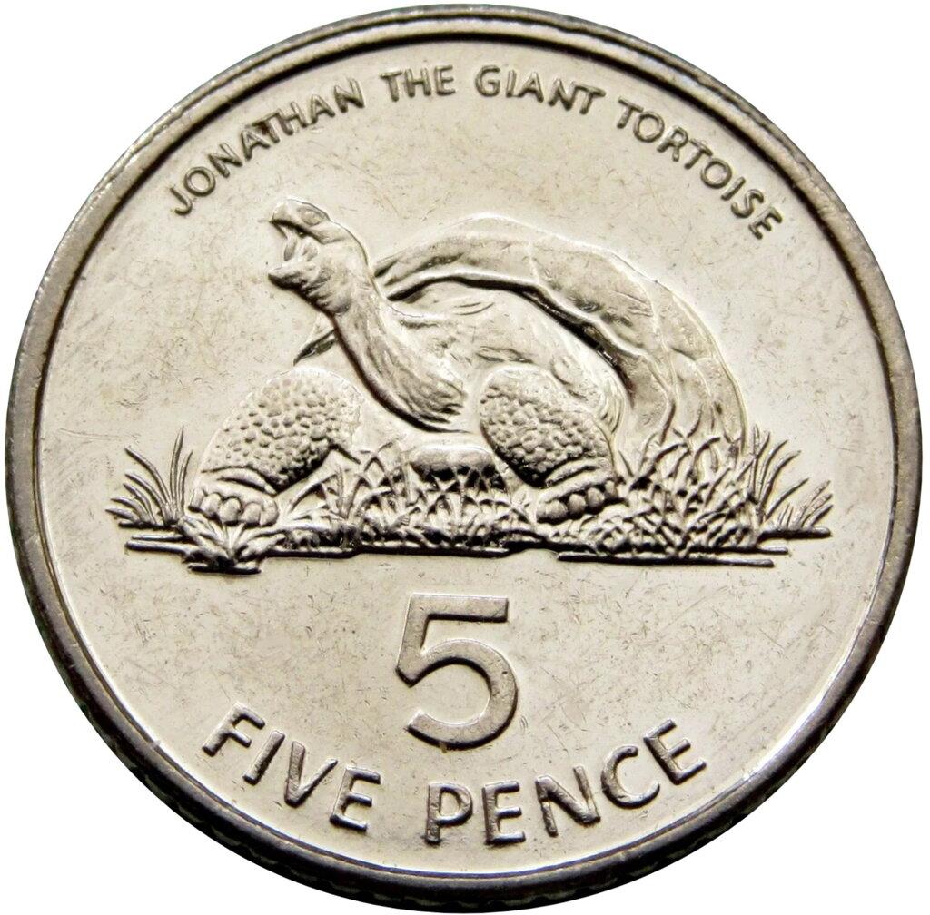 Sant'Elena e Ascensione | Moneta da 5 Pence | Elisabetta II | Tartaruga Gigante | KM:22a | 2015 - 2022