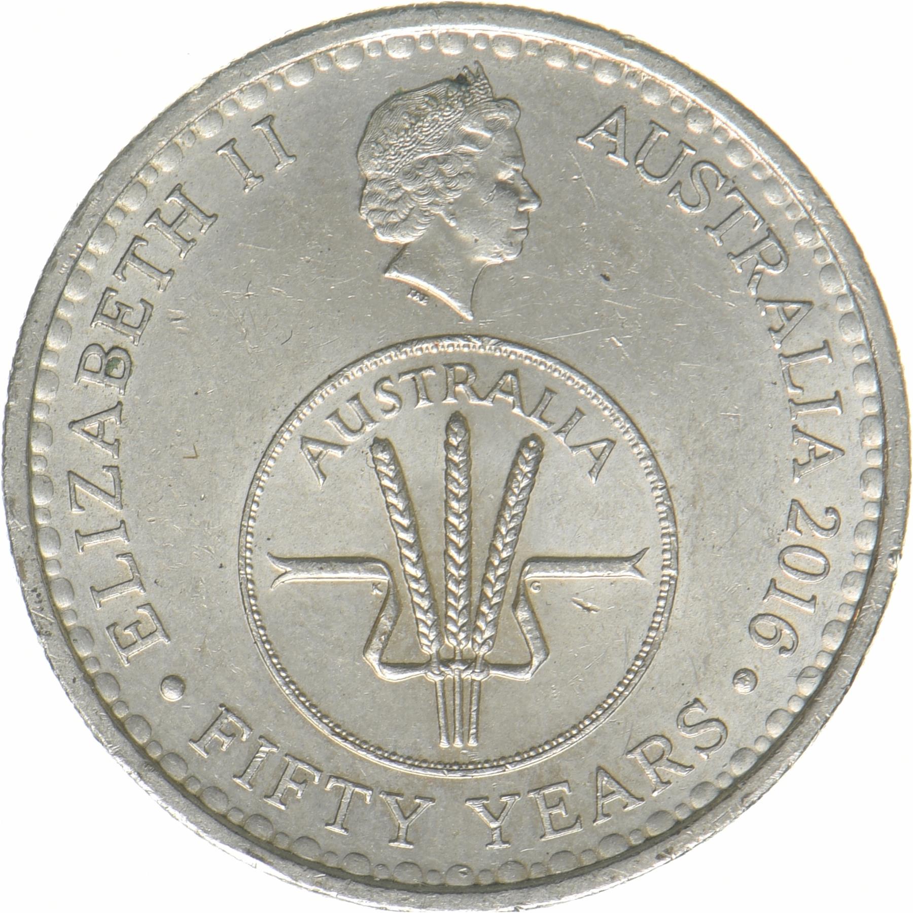 Australia | 10 Cents Coin | Anniversary of Decimal Currency | KM:3161 | 2016
