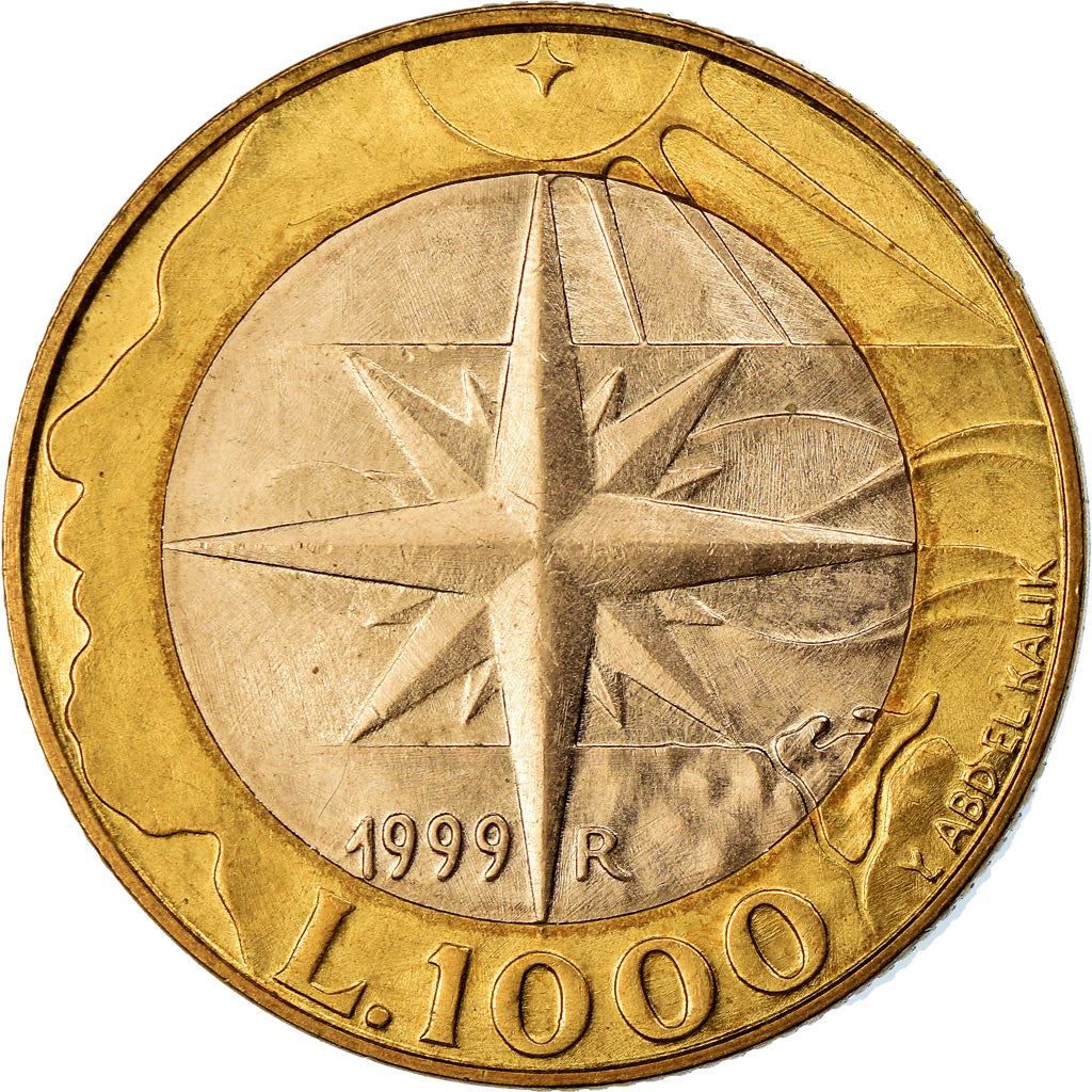San Marino | 1000 Lire Coin | Ancient allegory | Km:395 | 1999