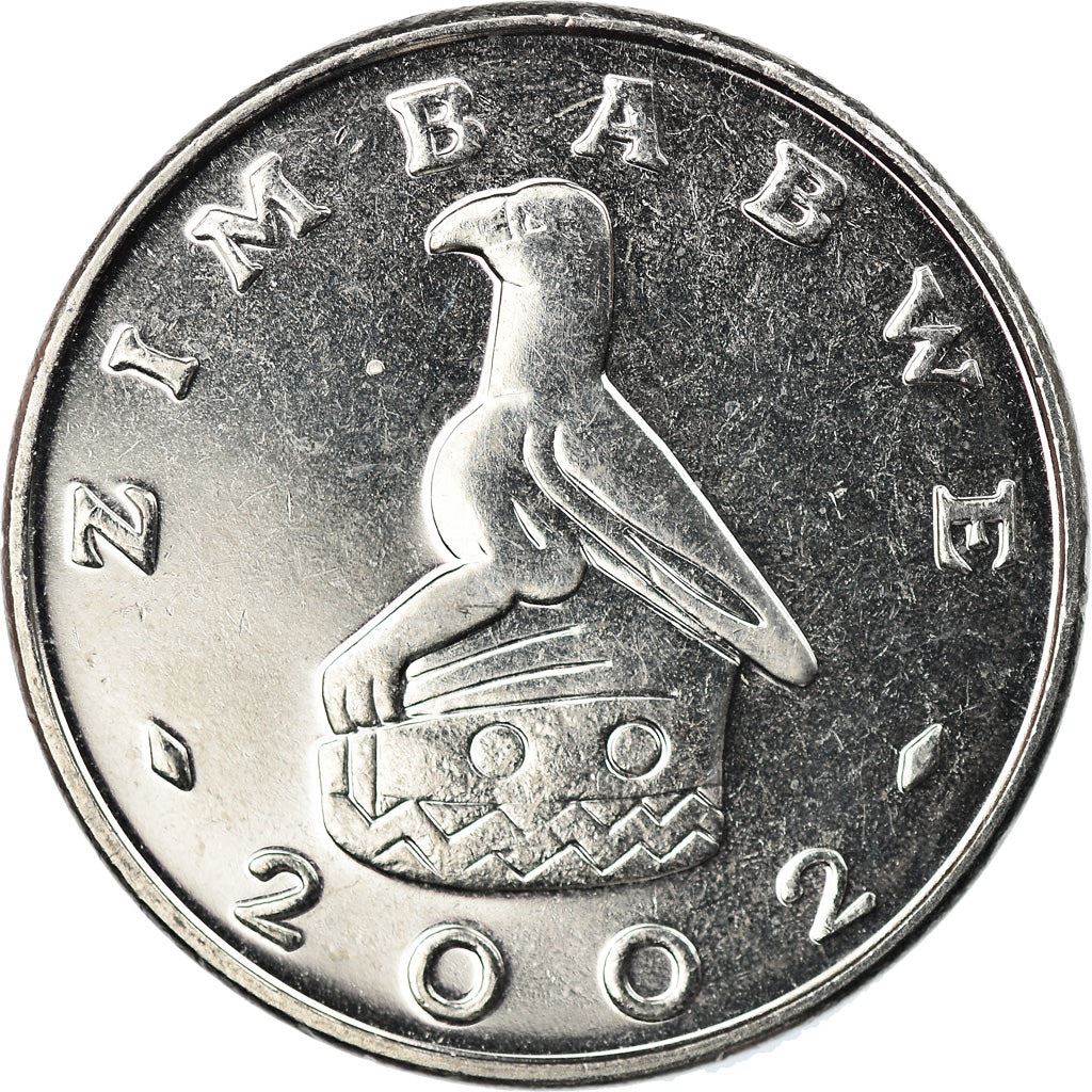 Zimbabwe | 50 Cents Coin | Radiant sun rising | Km:5A | 2001 - 2003