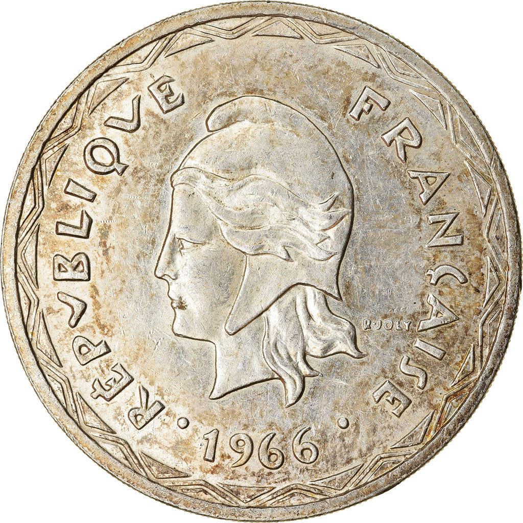 New Hebrides | 100 Francs Coin | Marianne | Bisj Totem Pole | Km:1 | 1966